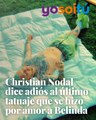 Christian Nodal dice adiós al último tatuaje que se hizo por amor a Belinda
