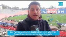 Los Pumas realizan el Captain Run en el Malvinas Argentinas antes de enfrentar a Australia