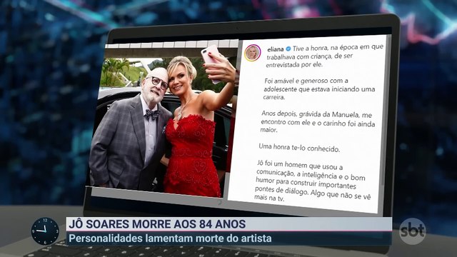 Jô Soares: colegas do SBT relatam encontros e prestam homenagens