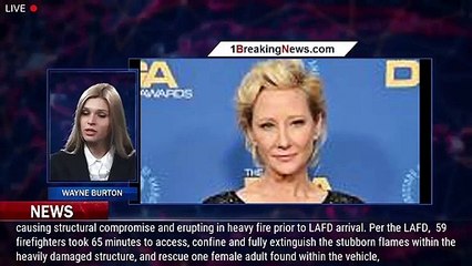 Anne Heche Hospitalized After Suffering Burns in Car Crash Fire - 1breakingnews.com