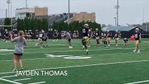 Notre Dame Practice - Quarterbacks and Wide Receivers