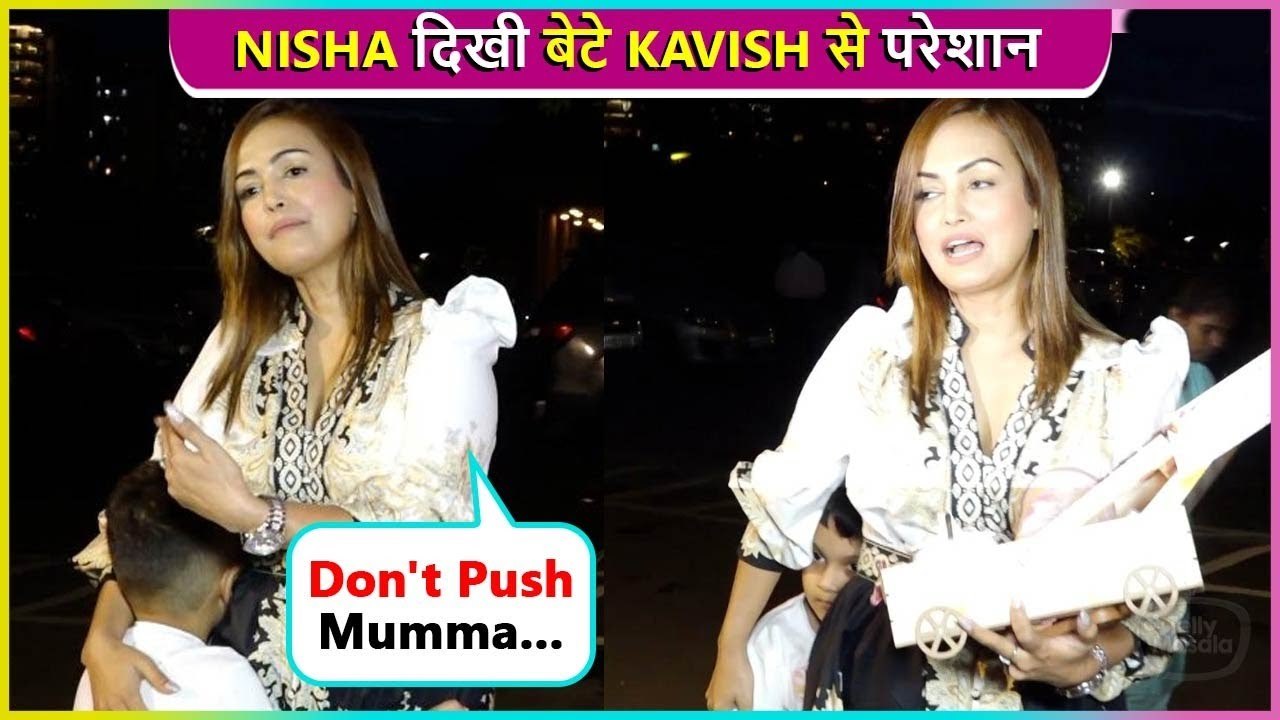 Nisha Rawal Gets IRRITATED With Son Kavish, Pushes Her In Front Of The Media