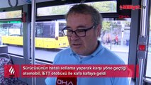 Otobüs şoförünün dikkati kazayı böyle önledi