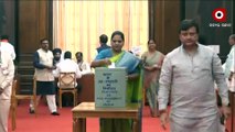 Union Home Minster Amit Shah Casts his Vote for the Vice Presidential election at the Parliament