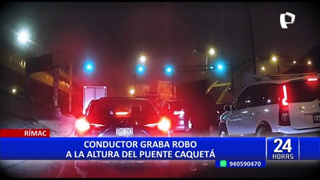 Rímac: hampones rompen vidrios de vehículos para asaltar a conductores