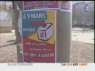 Christine Coulon candidate LCR  municipale 2008 par France3