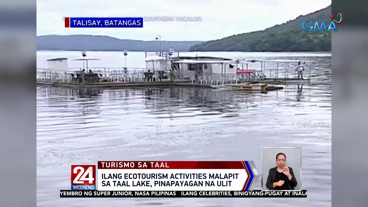 Ilang ecotourism activities malapit sa Taal Lake, pinapayagan na ulit | 24 Oras Weekend