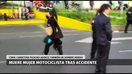Muere mujer motociclista tras accidente en CdMx