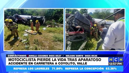 ¡Conductor de rastra pierde la vida tras aparatoso volcamiento en Goascorán!