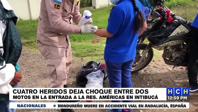 “Choque” de motos deja cuatro personas heridas en Intibucá