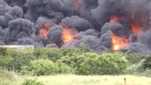 Cuba: El gran incendio en la zona industrial de Matanzas se mantiene