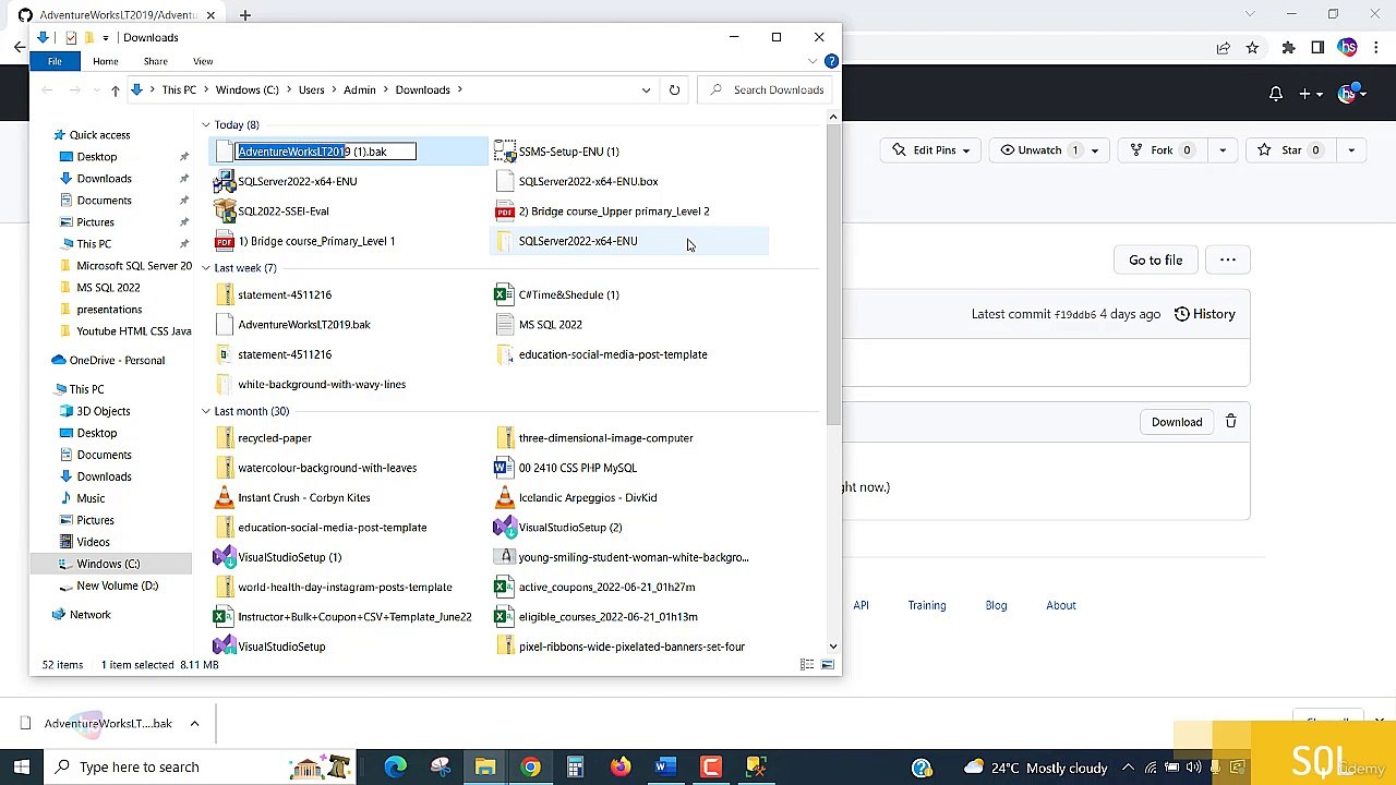 Download and Restore Sample Database