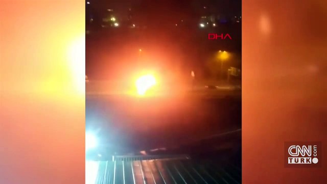 Kuzey Marmara Otoyolu'nda işçileri taşıyan servis otobüsü alev alev yandı