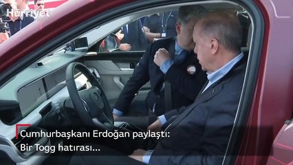 Cumhurbaşkanı Erdoğan paylaştı: Bir Togg hatırası...