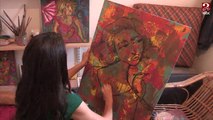 هالة الشاروني..  فنانة تشكيلية ترصد أحوال المرأة في رسمها ولوحاتها