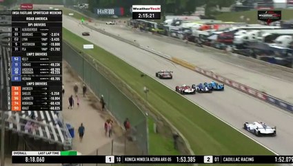 IMSA 2022 Road America Race LMP2 Epic 3 wide Battle