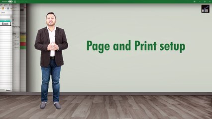 Page & Print Set Up