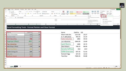 Different Formatting Tools