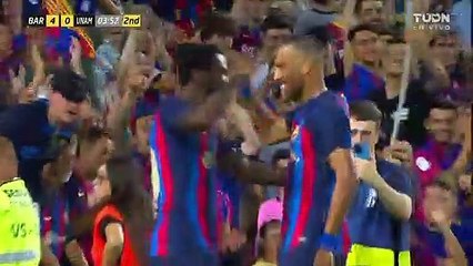 Barcelona 5-0 Pumas - Aubameyang goal 07 08 2022