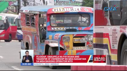 FEJODAP, umaapela na payagan ang transfer of ownership ng mga sasakyan sa mga bagong operator nito | UB