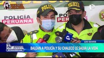 Los Olivos: Balean a policía y su chaleco le salva la vida