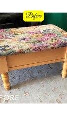 How to Make DIY Tufted Footstool