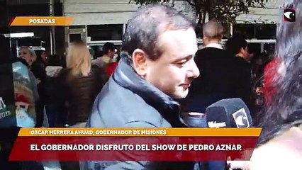El gobernador disfruto del show de Pedro Aznar