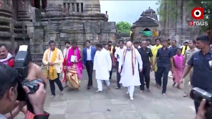 Watch| Union Home Minister Amit Shah's reaches Lingaraj Temple