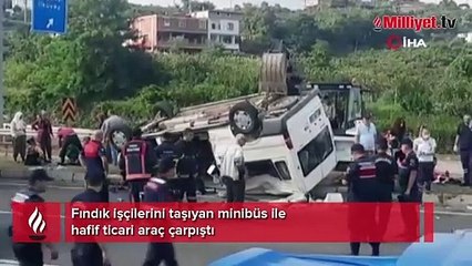 Ordu'da can pazarı! Tarım işçilerini taşıyan minibüs kaza yaptı