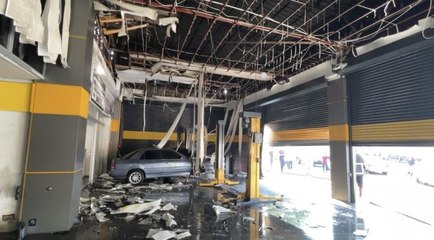 Yangına müdahale eden itfaiye eri yaralandı