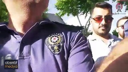 Polis sokak röportajına müdahale etti! Gözaltına aldı