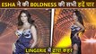 Esha Gupta's Sensuous Ramp Walk In High Slit Dress At A Lingerie Fashion Show | Do Not Miss
