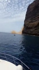 Susto en los acantilados de Los Gigantes: "Tuve que levantar el ancla y salir pitando"