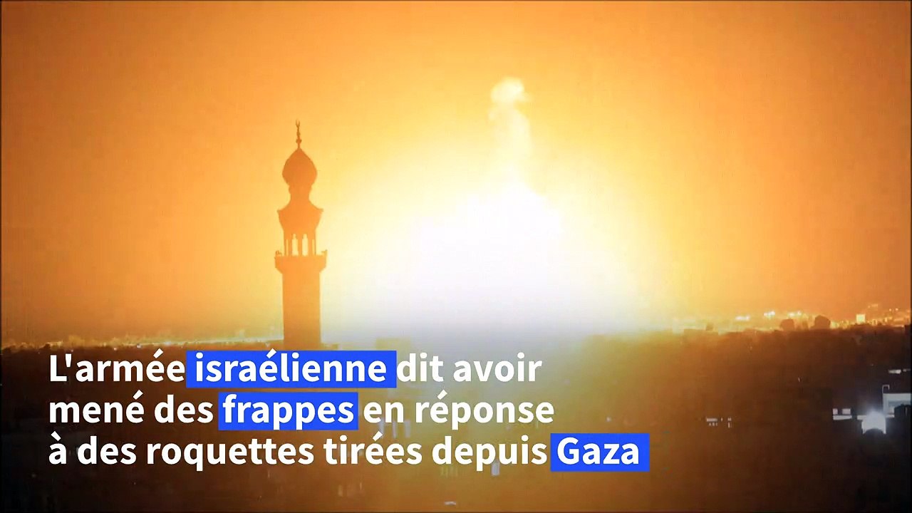 Images de raids israéliens et palestiniens peu avant le cessez-le-feu