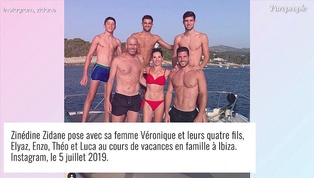 Zinedine Zidane avec son fils Luca, beau gosse musclé pour un joli 'coucher de soleil'
