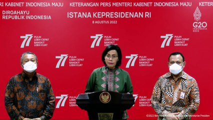Sidang Kabinet Paripurna di Kantor Presiden terkait Rancangan Anggaran Pendapatan Belanja Negara atau RAPBM 2023