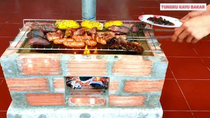 Tungku kayu bakar 30 || How to make firewood stove
