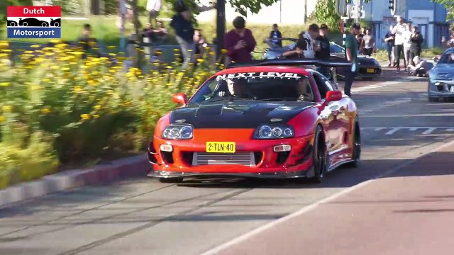 Modified Cars leaving Car Show- - 800HP Skyline- Boosted Corvette- 900HP Supra- 812SF- 206 V6 Turbo-