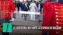 El gesto de Felipe VI ante la espada de Bolívar