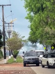 En la mañana se registraron amagues de enfrentamiento y la policía gasificó cerca de la casa del alcalde