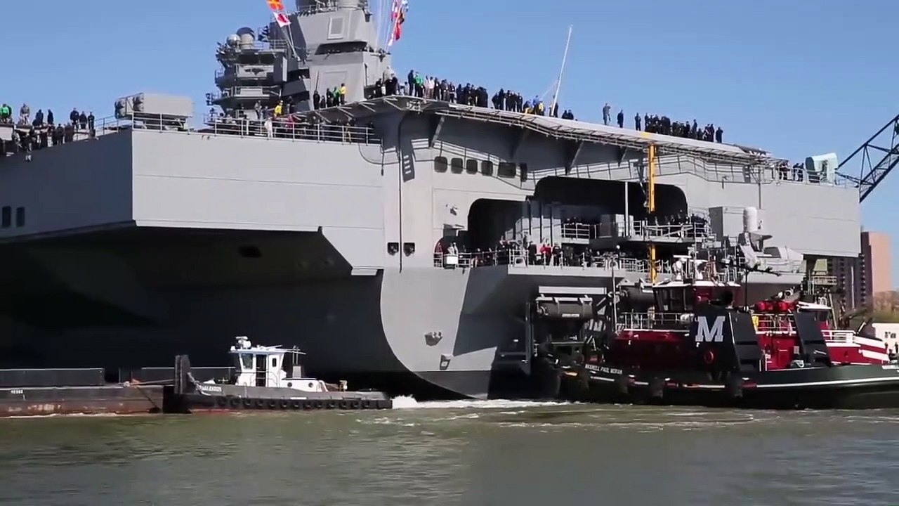USS Gerald R. Ford (CVN 78) departs the shipyard-----enjoy 420