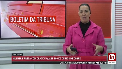 Mulher é presa com crack e quase 100 KG de fios de cobre