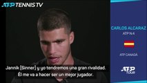 Alcaraz habla de su gran rivalidad con Sinner