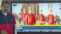 Maduro tiende su mano a Petro, nuevo presidente de Colombia