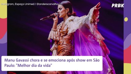 Manu Gavassi realiza sonho em turnê e chora: "Melhor dia da vida"