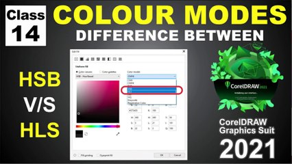 Colour Modes in Coreldraw 2021 | HSB versase HLS in coreldraw | Class-14 | Al Rafay Computers