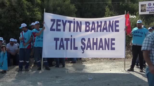 Muğla haber: Milas'ta bu defa termik santral çalışanları ve yakınları eylem başlattı