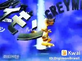 Digimon Adventure GREYMON digivolve para metalgreymon