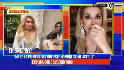 Dulce aclara situación tras alejar de entrevista a hombre que se le acercó
