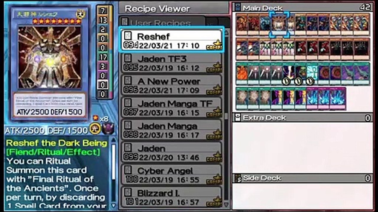 Yu-Gi-Oh! ARC-V Tag Force Special PSP - Reshef the Dark Being Deck Profile #OCG #duel_monsters